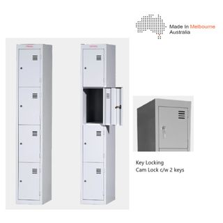 Locker Flat Top 4 Tier H1840xW305xD455mm
