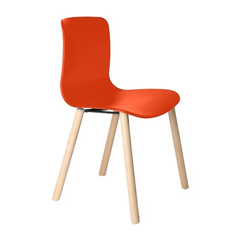 Acti Visitor Chair 4leg  Beech Timber Frame Plastic Shell 130kg