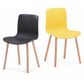 Acti Visitor Chair 4leg  Beech Timber Frame Plastic Shell 130kg