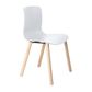 Acti Visitor Chair 4leg  Beech Timber Frame Plastic Shell 130kg