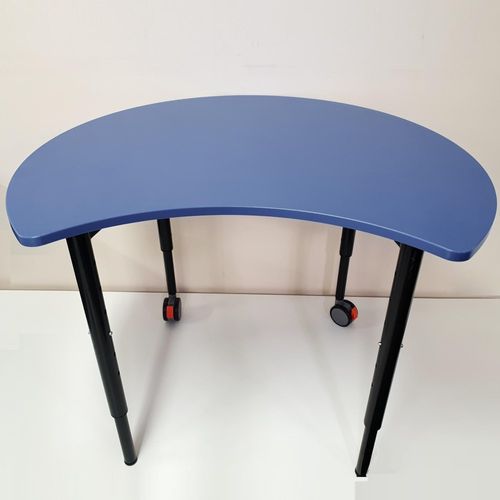 Orio Bite Height Adjustable Table 900mm Dia Blue Old Model