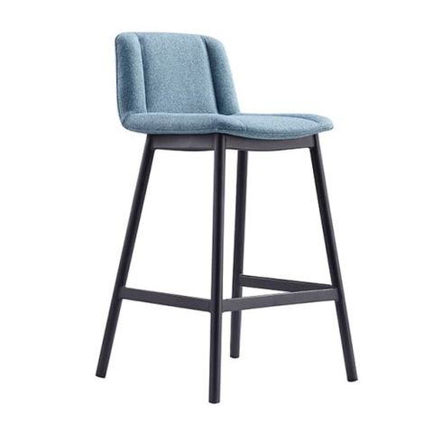 Vero Bar Stool Metal Legs Upholstered F3 Wool 130kg