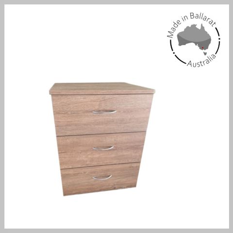 Mobile Pedestal Melamine Range - 3 Even Drawers - W470 x H640 x D511mm