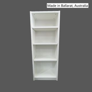 Bookcase S/S H1300xW500xD300mm Mas Back White 200