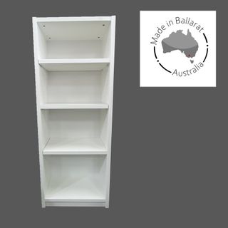 Bookcase S/S H1300xW500xD300mm Mas Back White 200