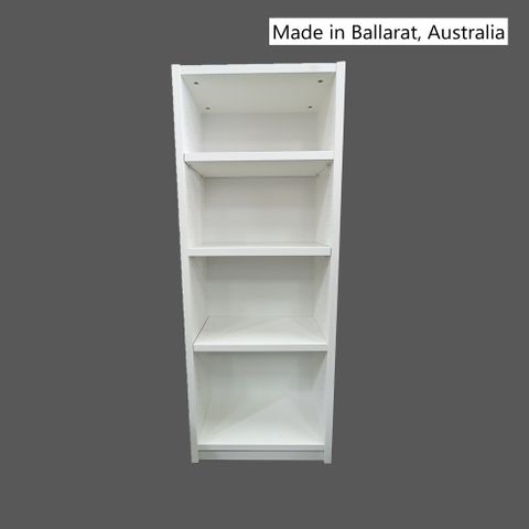 Bookcase S/S H1300xW500xD300mm Mas Back White 200