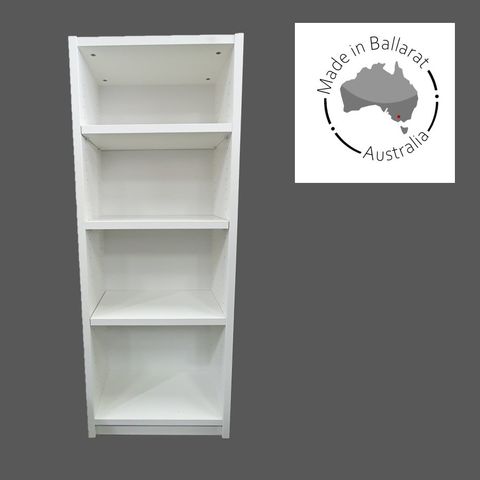 Bookcase S/S H1300xW500xD300mm Mas Back White 200