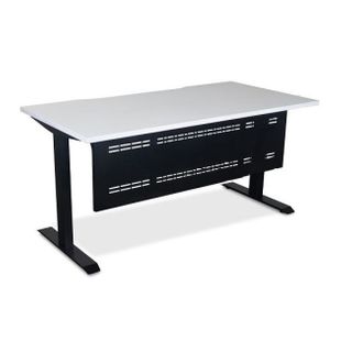 Vertilift Fixed Height Desk w/Modesty 1500x900mm Blk L1