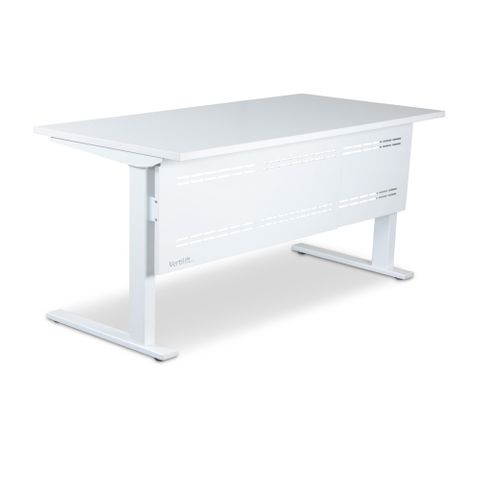 Vertilift Fixed Height Desk w/Modesty 1500x900mm Wht L1