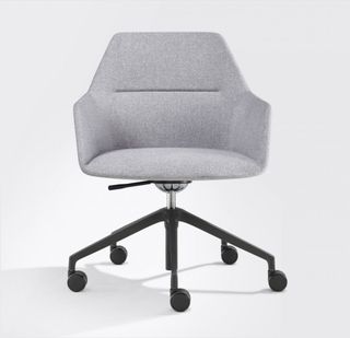 Tulip Meeting Chair Castors QuickSilver Grey