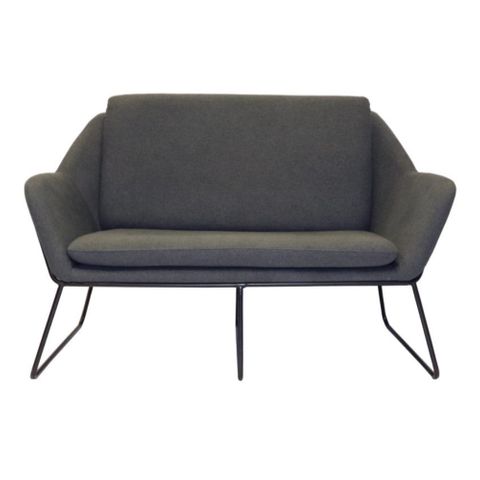 Cardinal Two-seater Lounge Charcoal Fabric 200kg