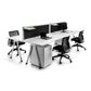 Desk Top Privacy Screen H450mm Black Fabric & Accessories