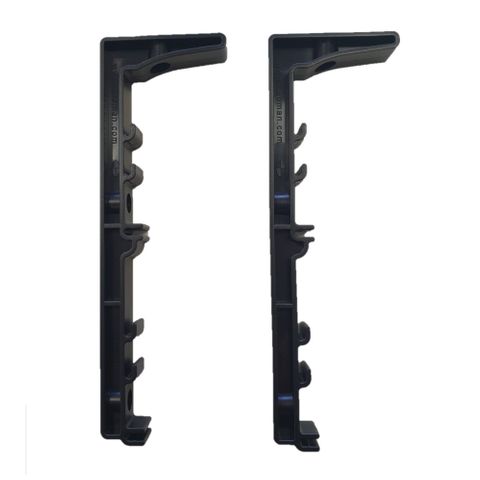 Mounting bracket for grid wire baskets 2 tier pair Black