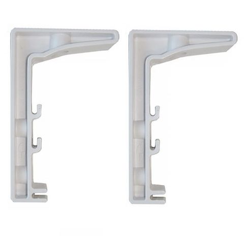 Mounting bracket for grid wire baskets 1 tier pair White