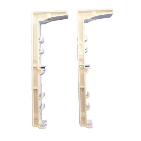 Mounting bracket for grid wire baskets 2 tier pair White