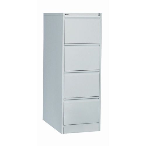 GO 4 Dr Filing Cabinet H1321xW460xD620mm Silver Grey