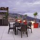 Ibiza 5 Piece Outdoor Setting, weather proof, Chocolate