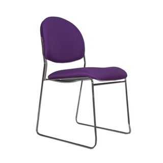 Rod Visitor Chair No Arms Chrome Frame 150kg F3