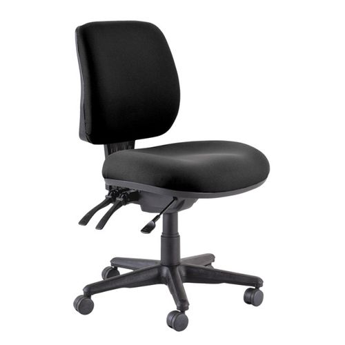 Roma Medium Back Chair No Arms 3L 140kg Black