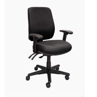 Roma High Back Chair Adj Arms 3L 140kg Black