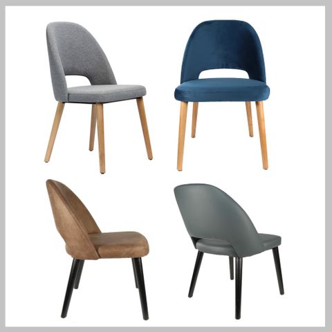Semifreddo Chair, Fabric: Vinyl or Suede, 150kg