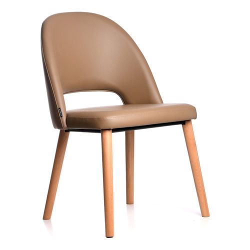 Semifreddo Chair Timber Legs Vinyl Upholstered 150kg