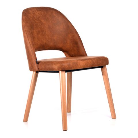 Semifreddo Chair Timber Legs Suede Upholstered 150kg