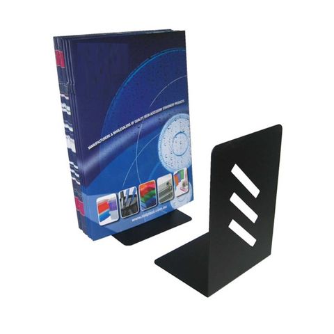 Metal Bookends Black - Set of 2