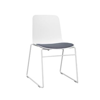 Rose Visitor Chair Sled Base White with Seat Pad  120kg