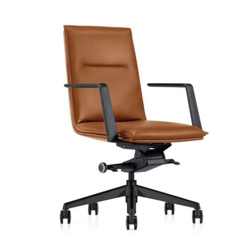 Amelie Meeting Chair with Arms Upholstery Leather 135kg