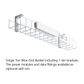 Wire Grid Basket 1 tier L950x50mm & Brackets White