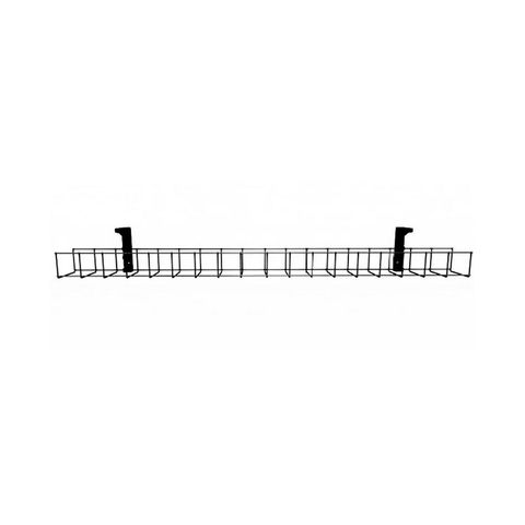 Wire Grid Basket 1 tier L1550x50mm & Brackets Black