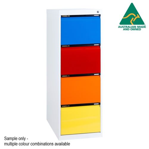Statewide Filing Cabinet 4 Dr H1325xW467xD610mm Multicolour