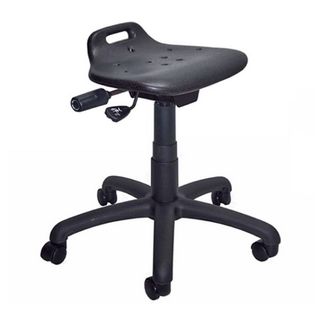 PU Industrial Sit Stool 200 Gaslift Black 110kg