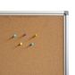 Pinboard: Cork  Aluminium frame with pins
