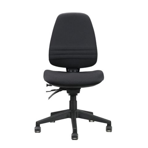 Endeavour Pro Chair No Arms Ratchet Back SS 160kg Blk