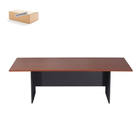 Board Room Table 2400x1200mm Cherry/Ironstone