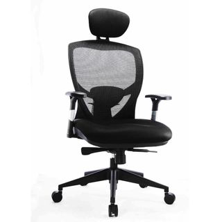 Venus Mesh Chair Arms Syncro Black. Polish Base