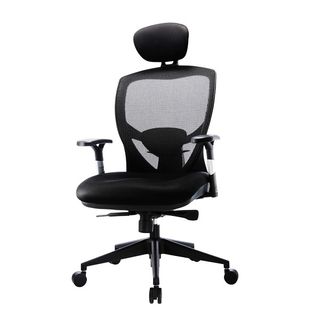 Venus Mesh Chair Arms Syncro Black. Polish Base