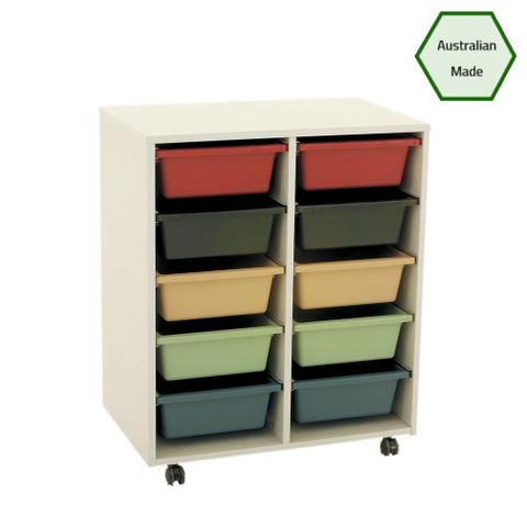 Tote Box Trolley 5 Tier Melamine  L720xD460xH880mm