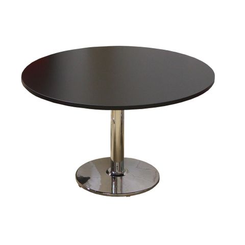 Coffee Table Round 600mm Diam Levy Disc Base Chr L1