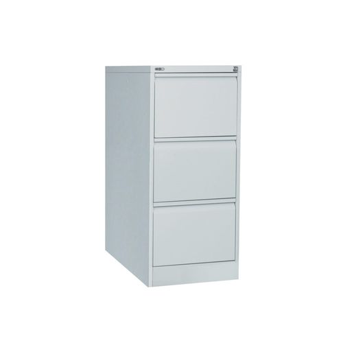 GO 3 Dr Filing Cabinet H1016xW460xD620mm Silver Grey