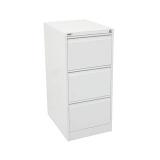 GO 3 Dr Filing Cabinet H1016xW460xD620mm White Satin