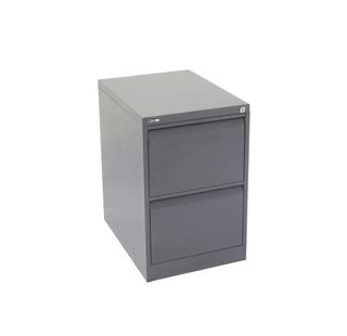 GO 2 Dr Filing Cabinet H705xW460xD620mm Graphite Ripple