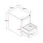 GO 2 Dr Filing Cabinet H705xW460xD620mm Silver Grey