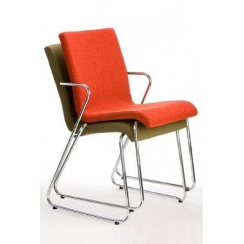 Dotty Chair with Arms Sled Base Chrome 185kg