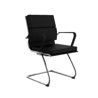 Mode Guest Chair Mid Back Cantilever 140kg Black PU