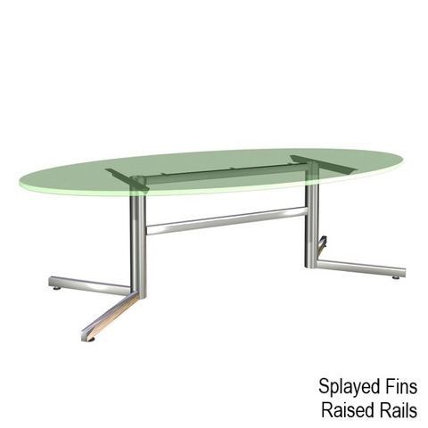 Mia Twin Pedestal Frame Raised Rail suit 3000mm top Chrome