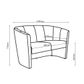 Tub Two Seater 120 kg Black PU