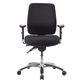 Roma Exec High Back Chair 24/7 Arms 160Kg Jett Black